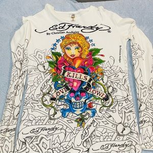 Ed Hardy Thermal long sleeve T Size M